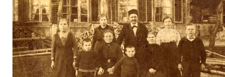 Familie Künzi, Martha, Otto, Rosa, Rosina, Ernst, Friederich, Mutter Künzi, Bertha, Fritz
